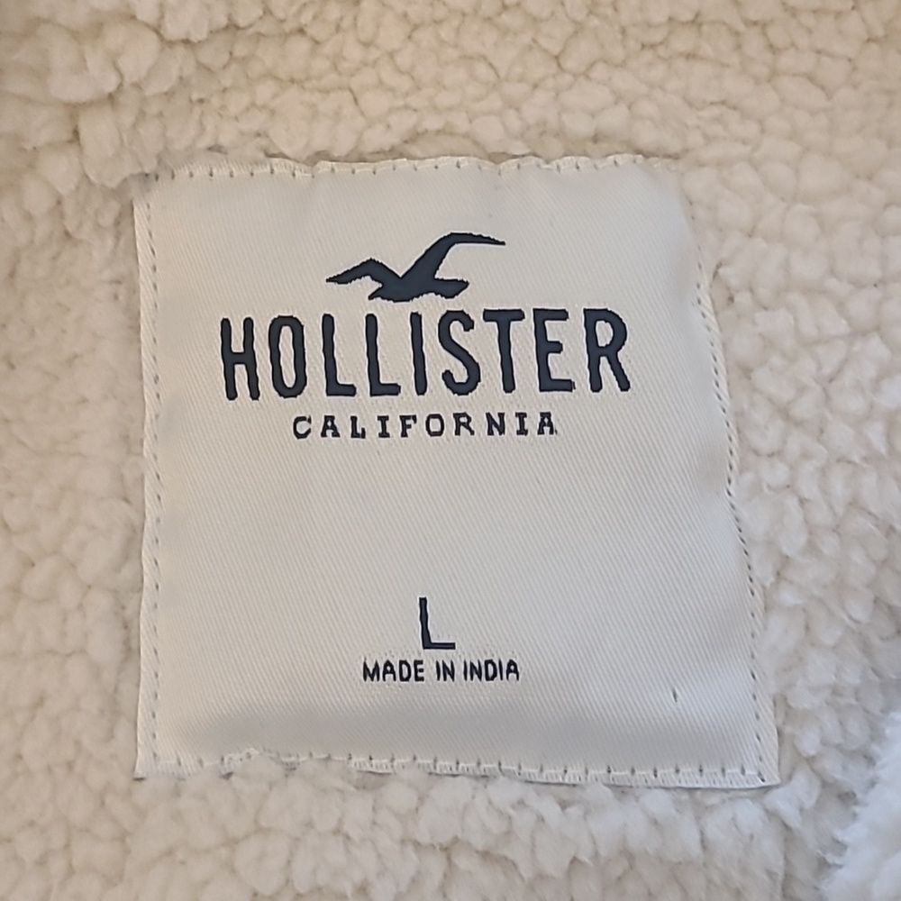 Hollister Patchwork Sherpa Lined Denim Jean Jacke… - image 11